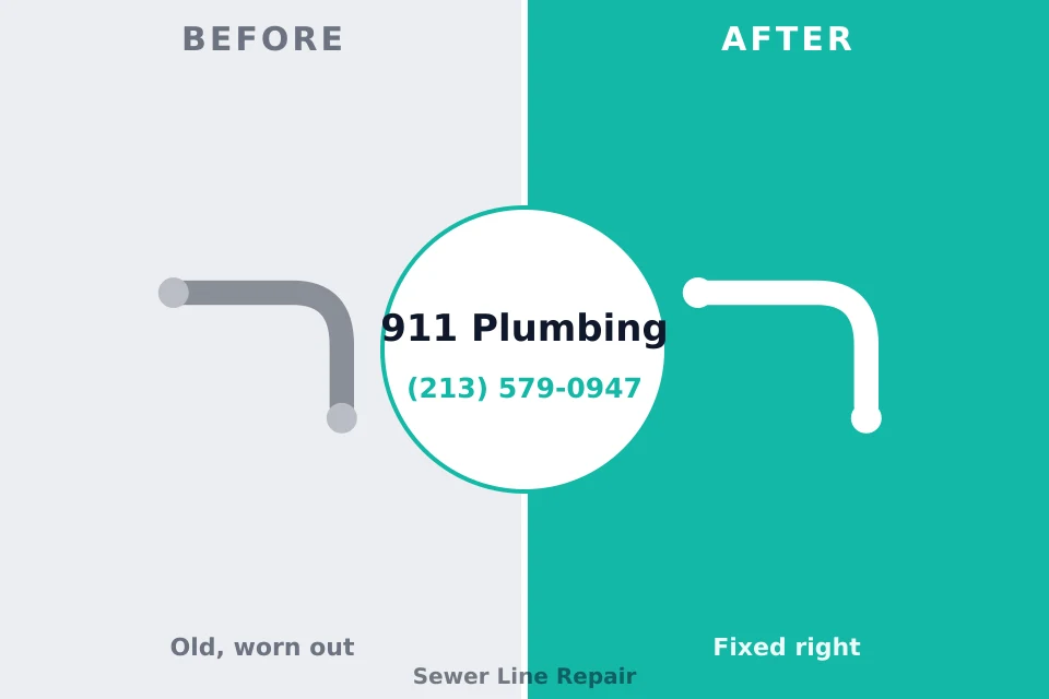 Before and after: plumbing repair Gig Harbor, WA